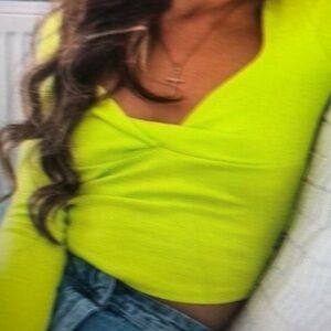 Vibrant Lime Green Women's Top